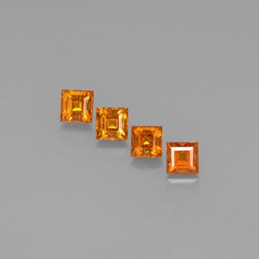  ct natürliche orangefarbener Spessartin-Edelsteine, Quadrat, VS
