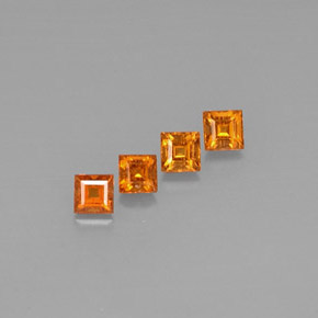  ct natürliche orangefarbener Spessartin-Edelsteine, Quadrat, VS
