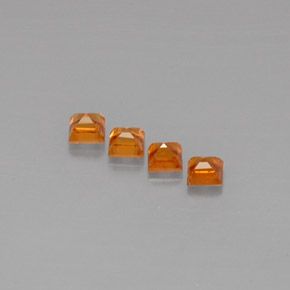  ct natürliche orangefarbener Spessartin-Edelsteine, Quadrat, VS