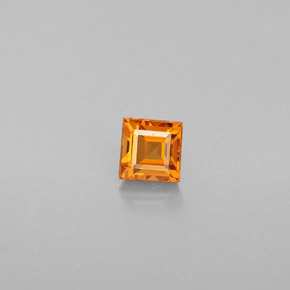 0,33 ctw natürlicher orangefarbener Spessartin, Quadrat, VS