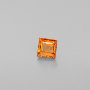 0,33 ctw natürlicher orangefarbener Spessartin, Quadrat, VS