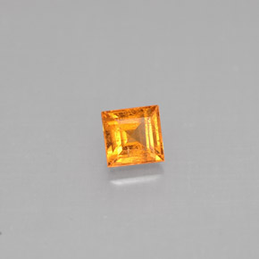 0,39 ctw natürlicher orangefarbener Spessartin, Quadrat, VS