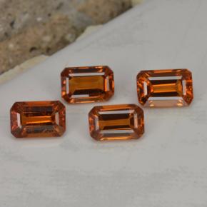 2,73 ct natürliche orangefarbener Spessartin-Edelsteine, Smaragdschliff, VVS-VS