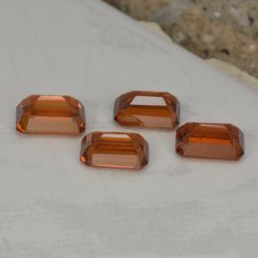 2,73 ct natürliche orangefarbener Spessartin-Edelsteine, Smaragdschliff, VVS-VS