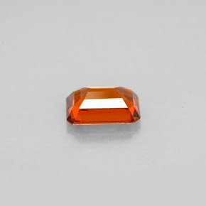 0,91 ctw natürlicher orangefarbener Spessartin, Smaragdschliff, VS