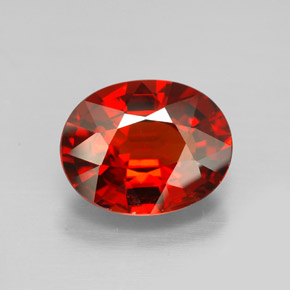 3,77 ctw natürlicher roter Spessartin, Oval Schliff, VS