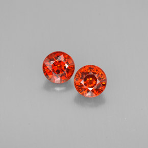  ct natürliche orangefarbener Spessartin-Edelsteine, Rundschliff, VVS-VS