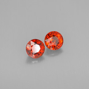  ct natürliche orangefarbener Spessartin-Edelsteine, Rundschliff, VVS-VS