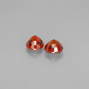  ct natürliche orangefarbener Spessartin-Edelsteine, Rundschliff, VVS-VS