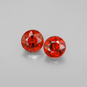  ct natürliche orangefarbener Spessartin-Edelsteine, Rundschliff, VS