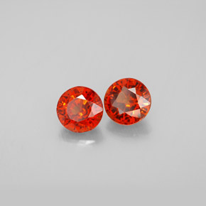  ct natürliche orangefarbener Spessartin-Edelsteine, Rundschliff, VS