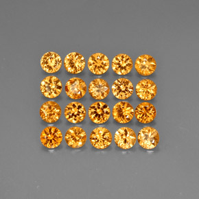  ct natürliche orangefarbener Spessartin-Edelsteine, Rundschliff, VVS-VS