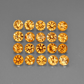 ct natürliche orangefarbener Spessartin-Edelsteine, Rundschliff, VVS-VS