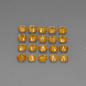  ct natürliche orangefarbener Spessartin-Edelsteine, Rundschliff, VVS-VS