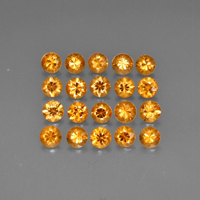  ct natürliche orangefarbener Spessartin-Edelsteine, Rundschliff, VVS-VS