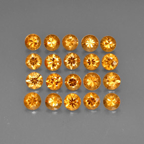  ct natürliche orangefarbener Spessartin-Edelsteine, Rundschliff, VVS-VS