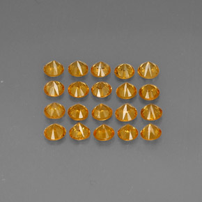  ct natürliche orangefarbener Spessartin-Edelsteine, Rundschliff, VVS-VS