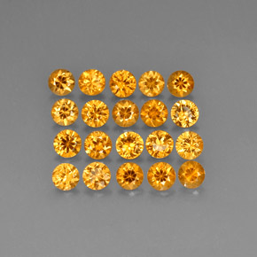  ct natürliche orangefarbener Spessartin-Edelsteine, Rundschliff, VVS-VS
