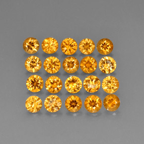  ct natürliche orangefarbener Spessartin-Edelsteine, Rundschliff, VVS-VS