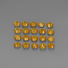  ct natürliche orangefarbener Spessartin-Edelsteine, Rundschliff, VVS-VS