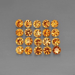  ct natürliche orangefarbener Spessartin-Edelsteine, Rundschliff, VVS-VS