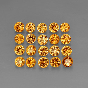  ct natürliche orangefarbener Spessartin-Edelsteine, Rundschliff, VVS-VS