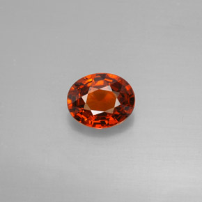 1,74 ctw natürlicher orangefarbener Spessartin, Oval Schliff, VVS