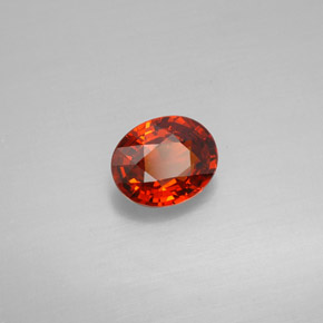 1,74 ctw natürlicher orangefarbener Spessartin, Oval Schliff, VVS