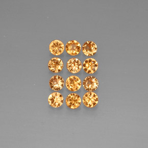  ct natürliche orangefarbener Spessartin-Edelsteine, Rundschliff, VVS-VS