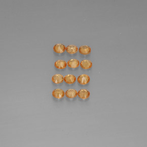  ct natürliche orangefarbener Spessartin-Edelsteine, Rundschliff, VVS-VS