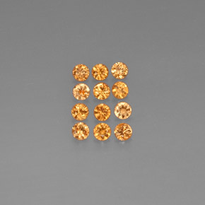  ct natürliche orangefarbener Spessartin-Edelsteine, Rundschliff, VVS-VS