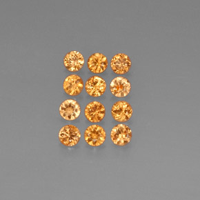  ct natürliche orangefarbener Spessartin-Edelsteine, Rundschliff, VVS-VS
