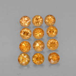  ct natürliche orangefarbener Spessartin-Edelsteine, Rundschliff, VVS-VS