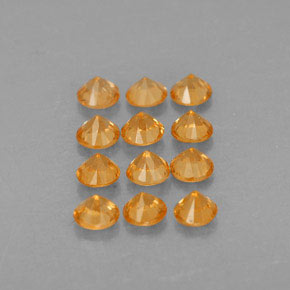  ct natürliche orangefarbener Spessartin-Edelsteine, Rundschliff, VVS-VS