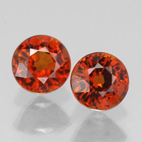  ct natürliche orangefarbener Spessartin-Edelsteine, Rundschliff, VVS-VS