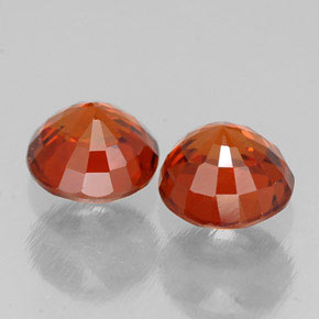  ct natürliche orangefarbener Spessartin-Edelsteine, Rundschliff, VVS-VS