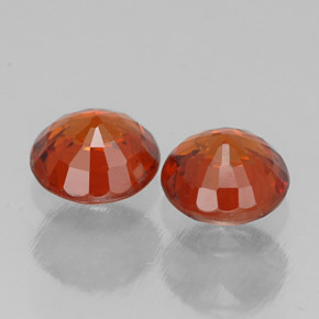  ct natürliche orangefarbener Spessartin-Edelsteine, Rundschliff, VVS-VS