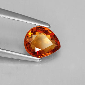 0,90 ctw natürlicher orangefarbener Spessartin, Birnenform, VS