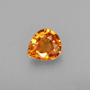 0,74 ctw natürlicher orangefarbener Spessartin, Birnenform, VS