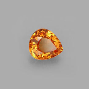 0,74 ctw natürlicher orangefarbener Spessartin, Birnenform, VS