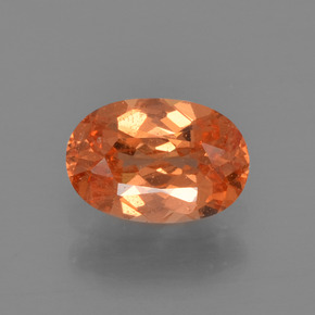 0,67 ctw natürlicher orangefarbener Spessartin, Oval Schliff, VS-SI
