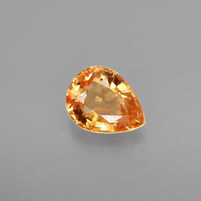 0,80 ctw natürlicher orangefarbener Spessartin, Birnenform, VS