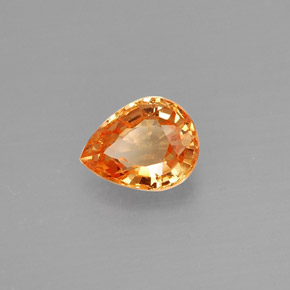 0,80 ctw natürlicher orangefarbener Spessartin, Birnenform, VS