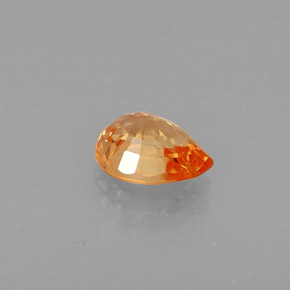 0,80 ctw natürlicher orangefarbener Spessartin, Birnenform, VS