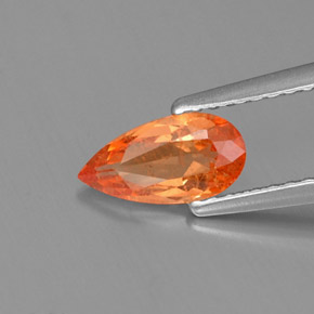 0,91 ctw natürlicher orangefarbener Spessartin, Birnenform, VS-SI