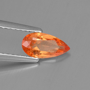 0,91 ctw natürlicher orangefarbener Spessartin, Birnenform, VS-SI