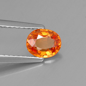 0,91 ctw natürlicher orangefarbener Spessartin, Oval Schliff, VVS-VS