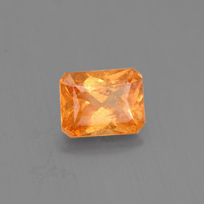 1,13 ctw natürlicher orangefarbener Spessartin, Smaragdschliff, VS-SI
