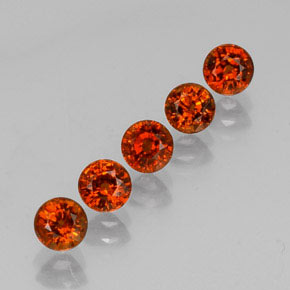  ct natürliche orangefarbener Spessartin-Edelsteine, Rundschliff, VS