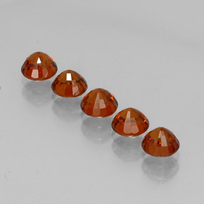  ct natürliche orangefarbener Spessartin-Edelsteine, Rundschliff, VS